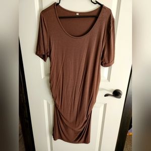 Olive maternity form fitting dress